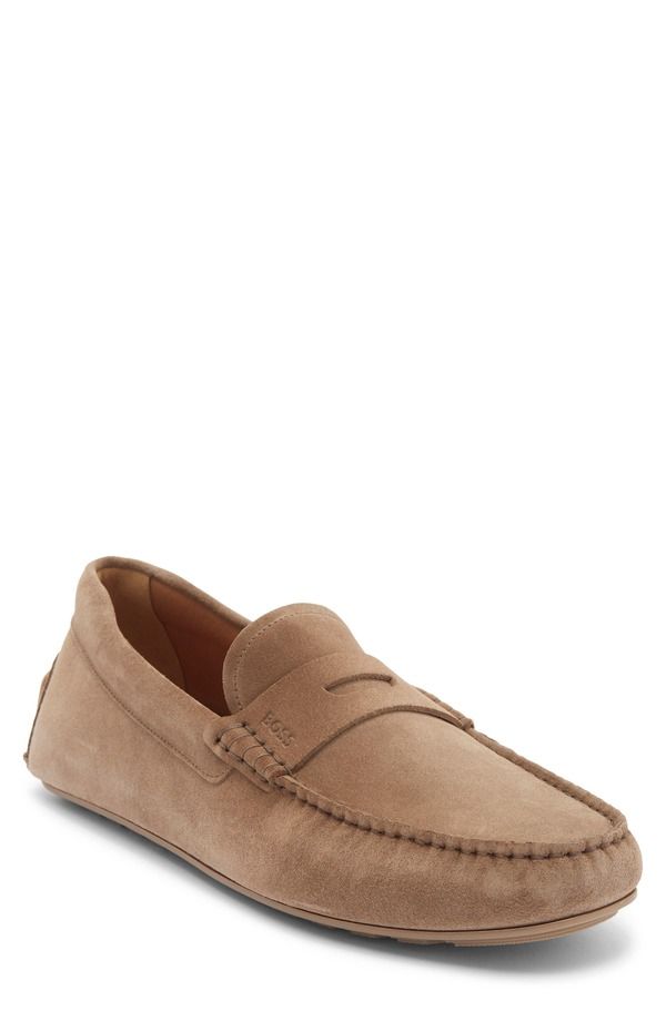ボス メンズ シューズ スリッポン・ローファー BOSS Noel Penny Loafer Med Bge