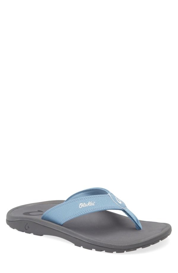 オルカイ メンズ シューズ サンダル OluKai Ohana Flip Flop Blissful Blue Dark Shadow ブルー