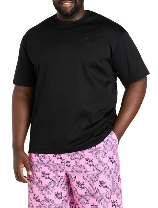 サイコバニー メンズ トップス Tシャツ トール グラフィック Psycho Bunny Big Tall OscarelaxedFit Graphic Tee Black ブラック