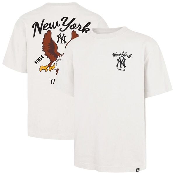 フォーティーセブン メンズ トップス Tシャツ Mens 47 Cream New York Yankeesouvenir Eagle Foundation TShirt Cream クリーム