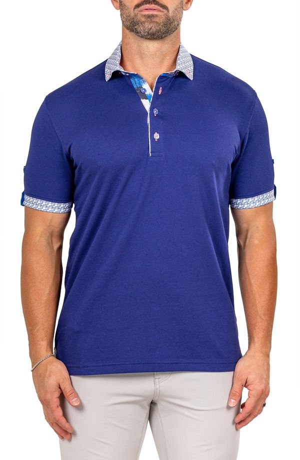 マセオ メンズ トップス シャツ ダウン Maceoo Newton Marthyr0025 Blue ButtonDown Piqu Polo Blue ブルー