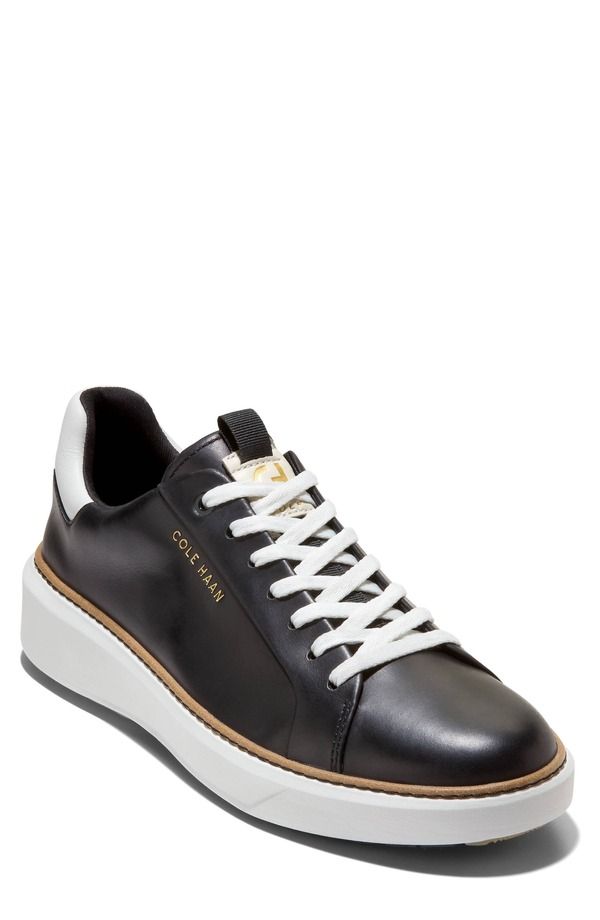 コールハーン メンズ シューズ スニーカー Cole Haan GrandPro Topspin Waterproof Golf Shoe Black Woodbury White ホワイト
