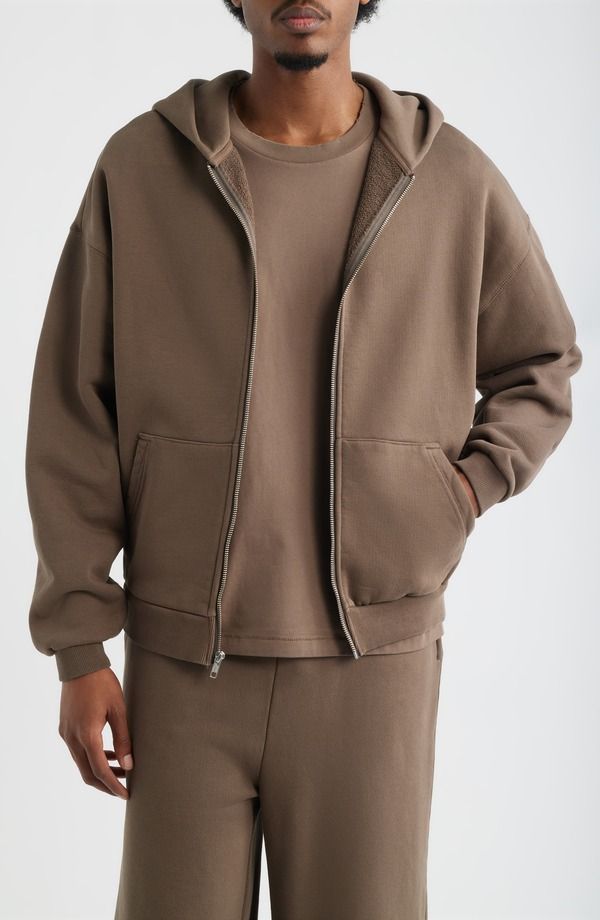 エルウッド メンズ アウター パーカー・スウェット Elwood Core Zip Hoodie Vintage Brown ブラウン