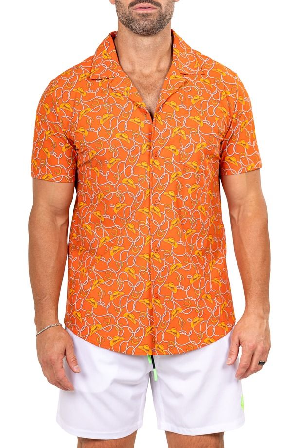 マセオ メンズ トップス シャツ Maceoo Marthy Orange Camp Shirt Orange オレンジ