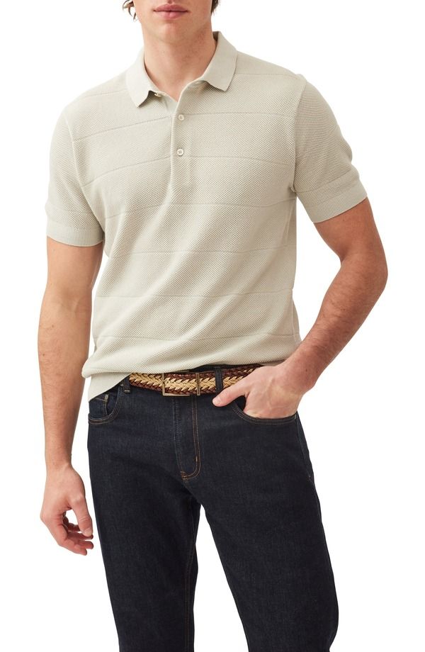 ロッドアンドグン メンズ トップス ポロシャツ Rodd Gunn Masons Flat Polo Stone ストーン