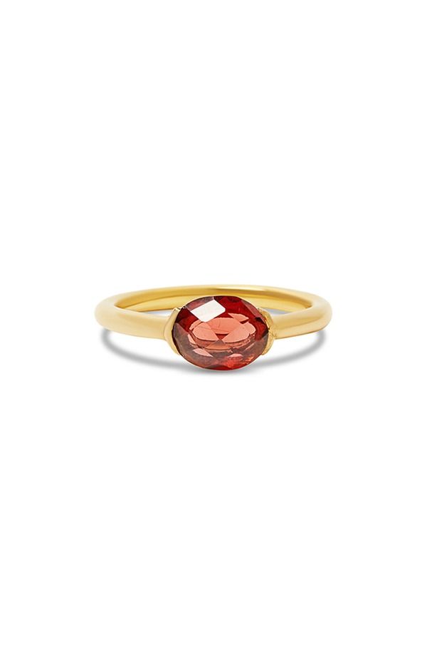 アルジェントヴィーヴォ レディース アクセサリー 指輪 Argento Vivo Sterling Silver Garnet Ringold ゴールド