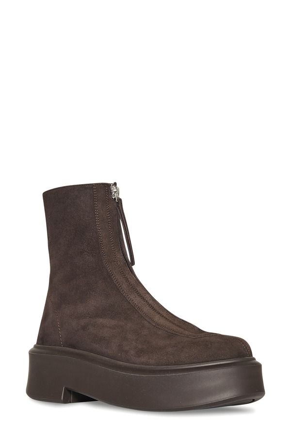 ザ ロウ レディース シューズ ブーツ・レインブーツ プラットフォーム The Row Ziplatform Bootie Dbr Dark Brown ブラウン