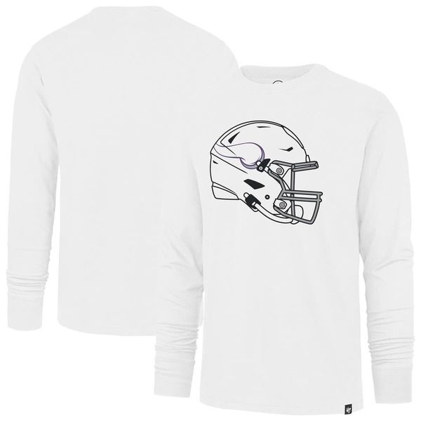 フォーティーセブン メンズ トップス Tシャツ プリント Mens47 White Minnesota Vikings Imprint Long Sleeve TShirt White ホワイト