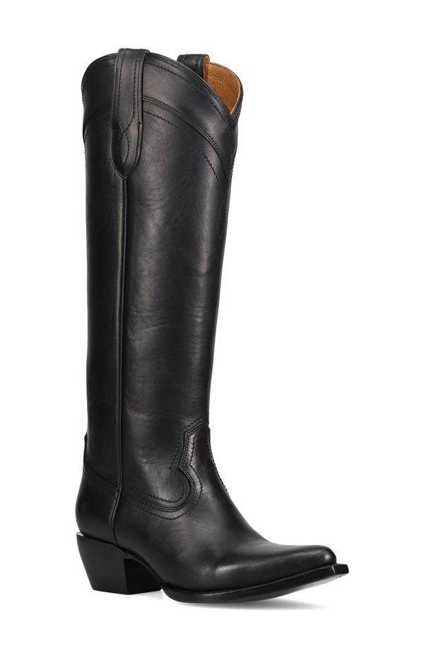フライ レディース シューズ ブーツ・レインブーツ Frye Sacha Knee High Western Boot Black ブラック