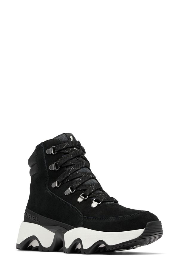 ソレル レディース シューズ ブーツ・レインブーツ プラスサイズ スニーカー SOREL Kinetic Impact Conquest Plus Waterproof Sneaker Boot Black Sea Salt ブラック