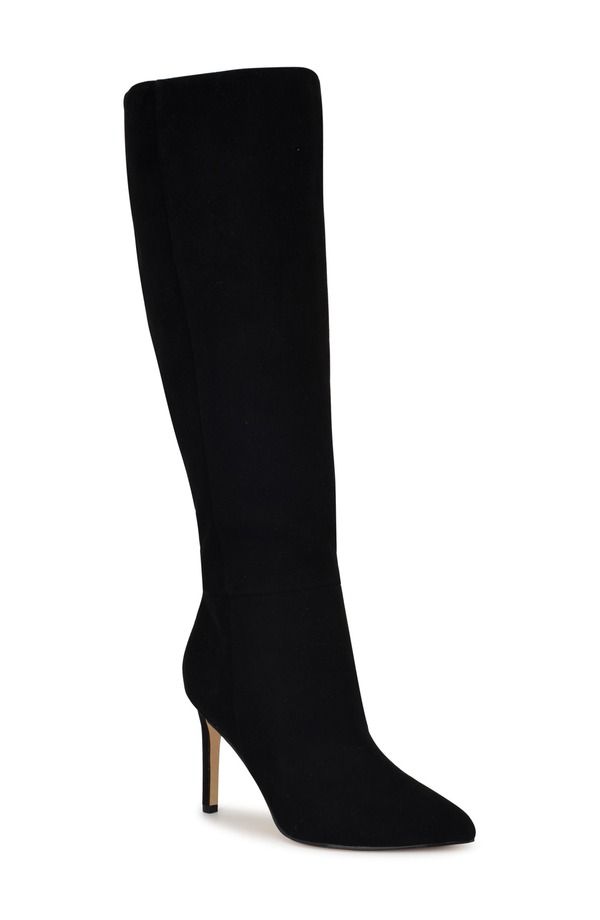 ナインウェスト レディース シューズ ブーツ・レインブーツ Nine West Richy Pointed Toe Knee High Boot Black ブラック