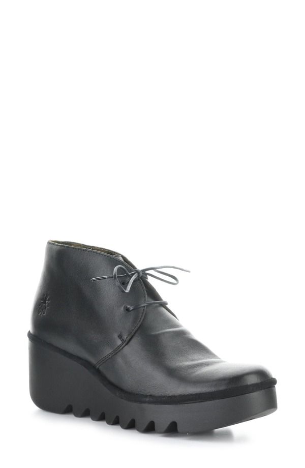 フライロンドン レディース シューズ ブーツ・レインブーツ Fly London Brak Wedge Bootie Black ブラック
