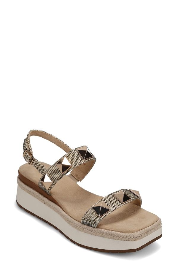 ベネリ レディース シューズ ヒール プラットフォーム サンダル VANELi Elby Slingback Platform Sandal Camel キャメル