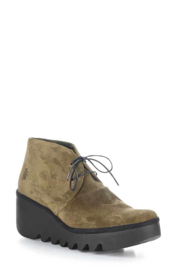 フライロンドン レディース シューズ ブーツ・レインブーツ Fly London Brak Wedge Bootielephant Brown ブラウン