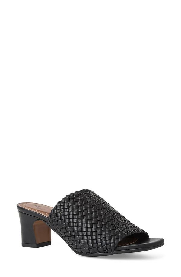 アクアタリア レディース シューズ ヒール サンダル Aquatalia Laquila Slide Sandal Black Woven ブラック