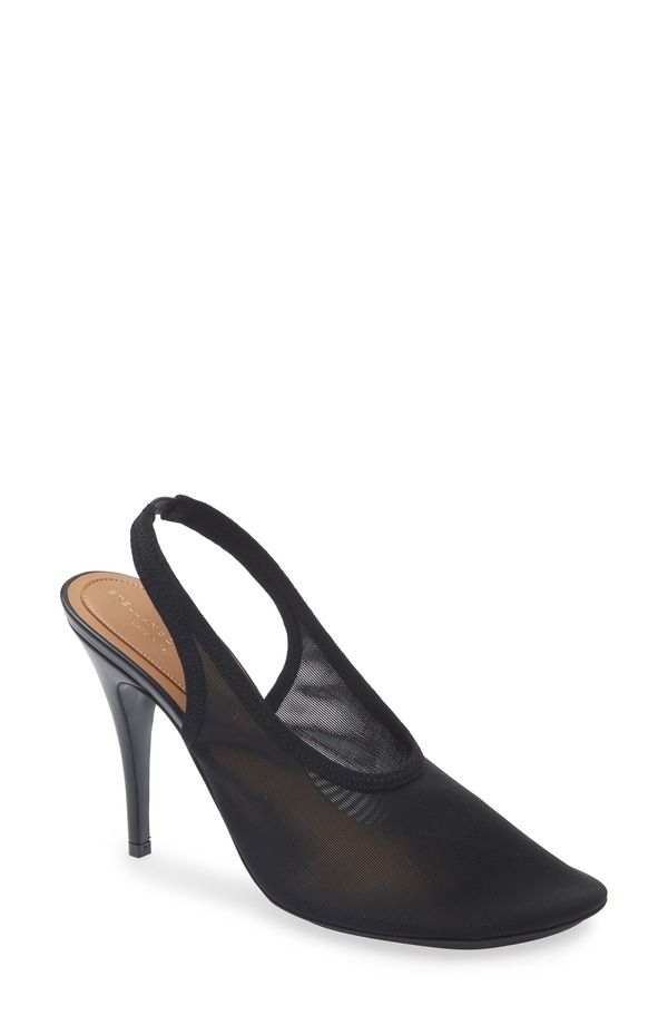 ステラマッカートニー レディース シューズ パンプス メッシュ Stella McCartney Stretch Mesh Slingback Pump Black ブラック