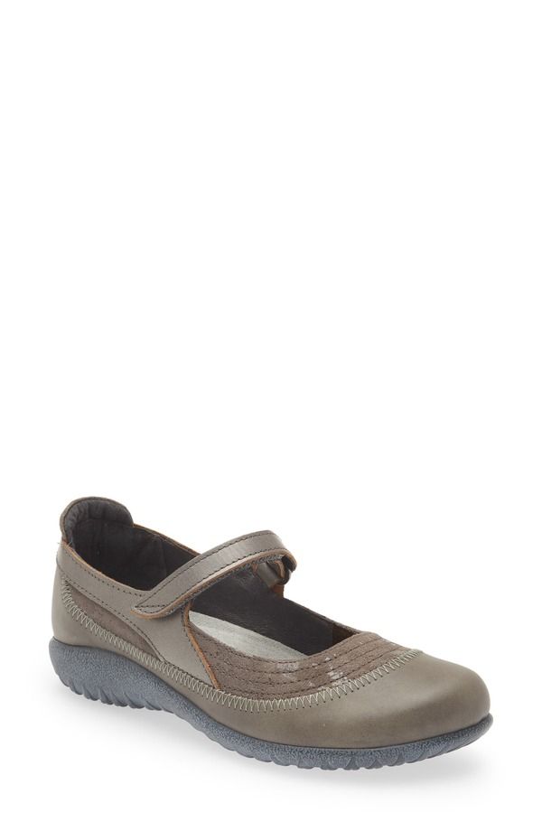 ナオト レディース シューズ パンプス Naot Kire Mary Jane Flat Gray Marble Suede グレー