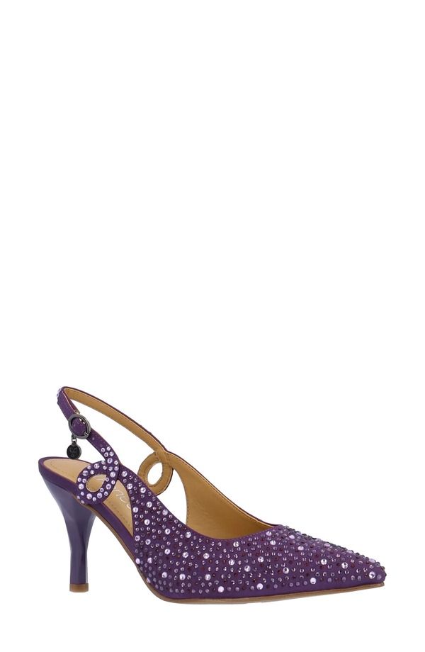 ジェイレニー レディース シューズ パンプス J Rene Viviene Slingback Pointed Toe Pumpurple パープル