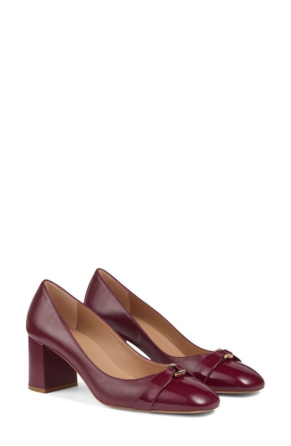 エルケーベネット レディース シューズ パンプス ヒール LK Bennett Kate Block Heel Pump Burgundy バーガンディ