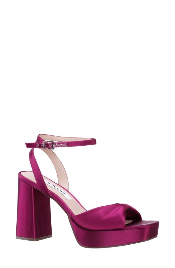 ニナ レディース シューズ ヒール サンダル Nina Stacie Sandal Wine ワイン