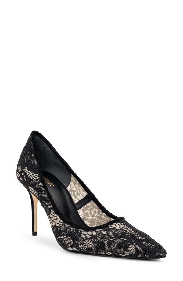 ラジャンス レディース シューズ パンプス LAGENCE Maelle Pointed Toe Pump Black Lace ブラック