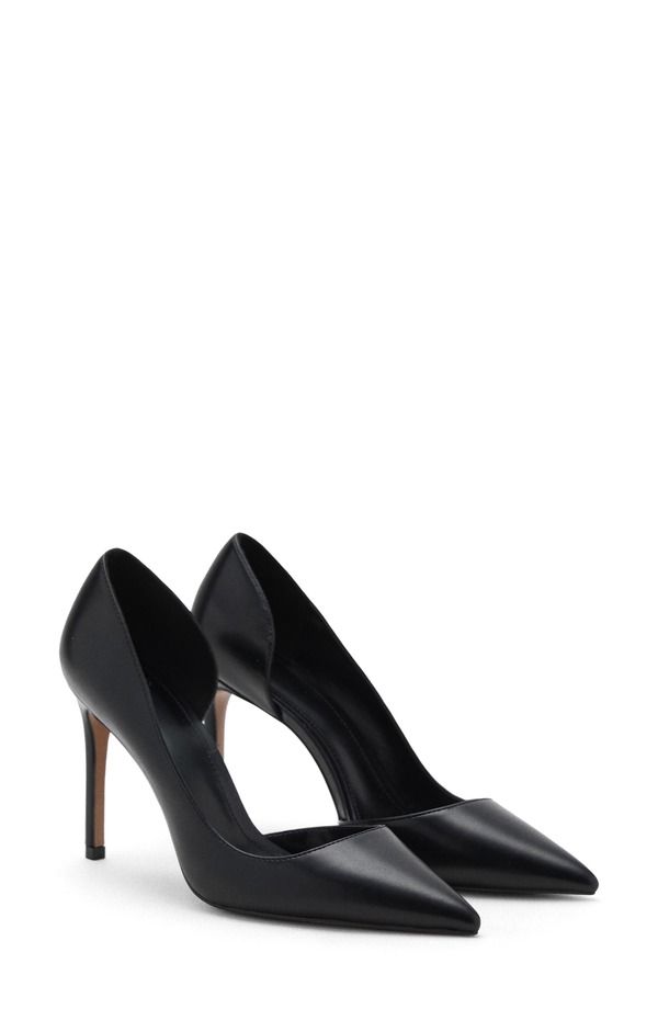 マンゴ レディース シューズ パンプス MANGO Audrey Half dOrsay Pump Black ブラック