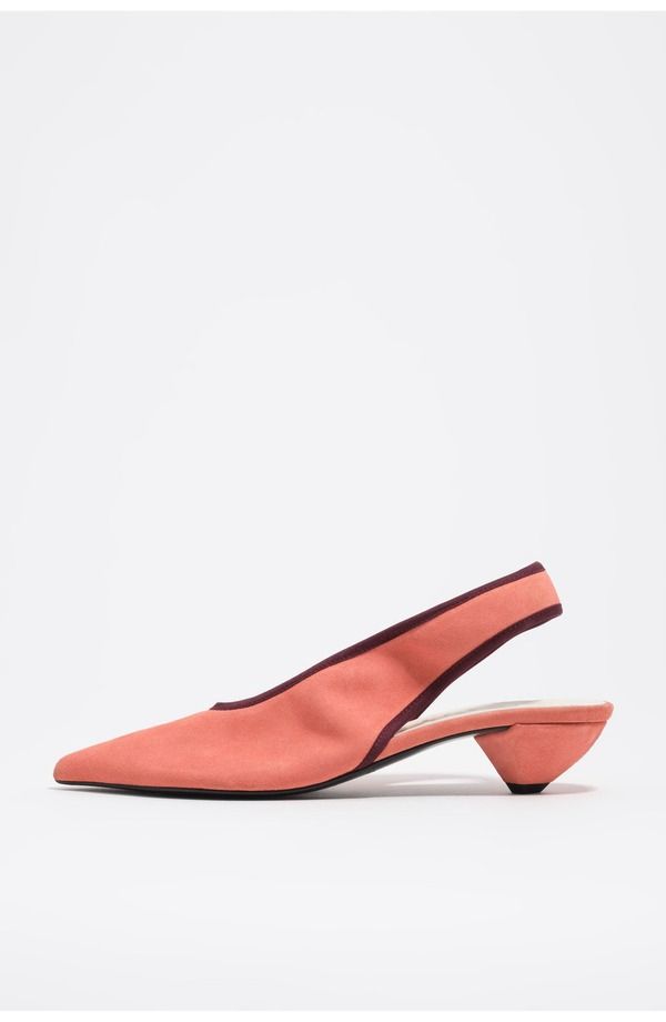 ビンバイローラ レディース シューズ パンプスエード ヒール Bimba y Lola Suede Slingback Shoe With Low Heel Salmon サーモン