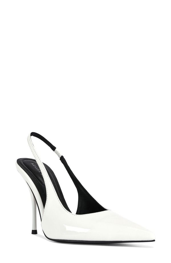 アザレア ワン レディース シューズ パンプス AZALEA WANG Sylva Slingback Pointed Toe Pump White ホワイト