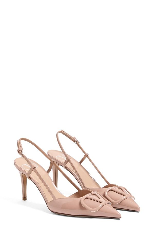 ヴァレンティノ レディース シューズ パンプス ロゴ Valentino Garavani VLOGO Pointed Toe Slingback Pump Dusty Rose