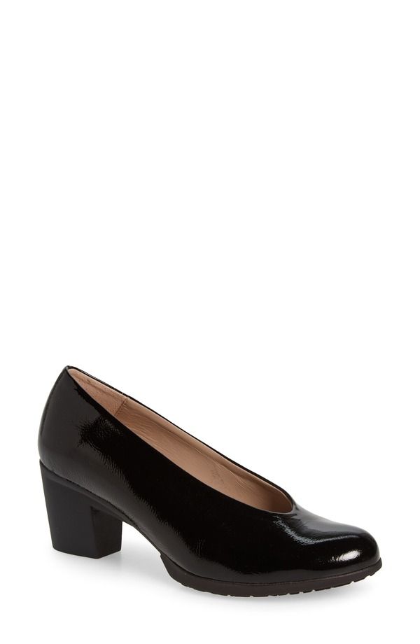 ワンダーズ レディース シューズ パンプス Wonders Almond Toe Pump Lack Black ブラック