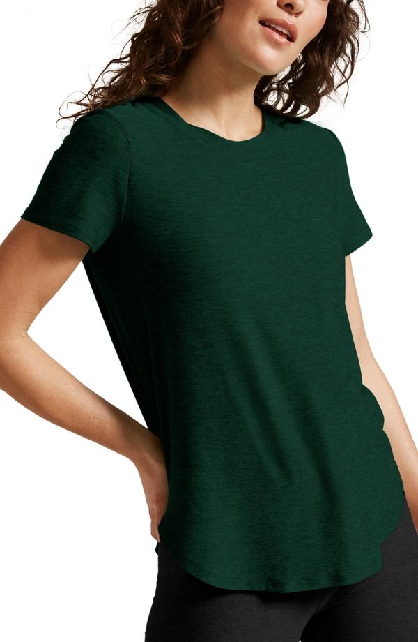ビヨンドヨガ レディース トップス Tシャツ ダウン Beyond Yoga On the Down Low TShirt Dark Spruce Green He グリーン 12,525円
