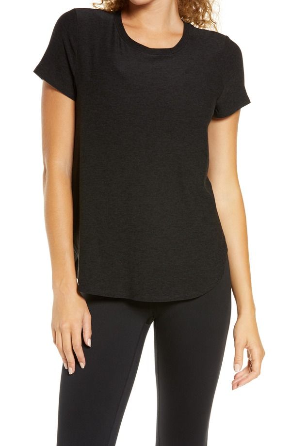 ビヨンドヨガ レディース トップス Tシャツ ダウン Beyond Yoga On the Down Low TShirt Darkest Night