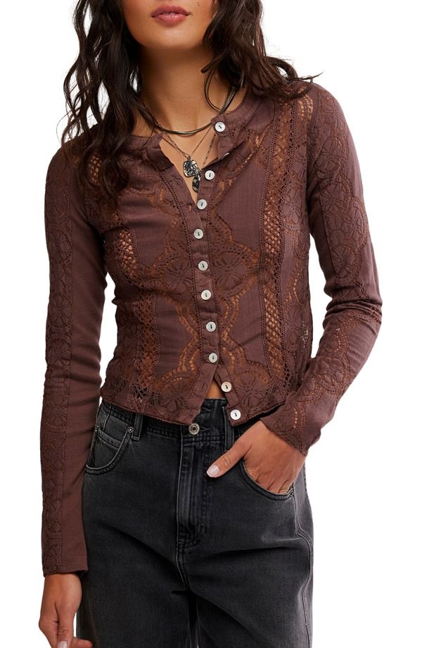 フリーピープル レディース トップス シャツ Free People Jae ButtonUp Top Chicory Coffee コーヒー