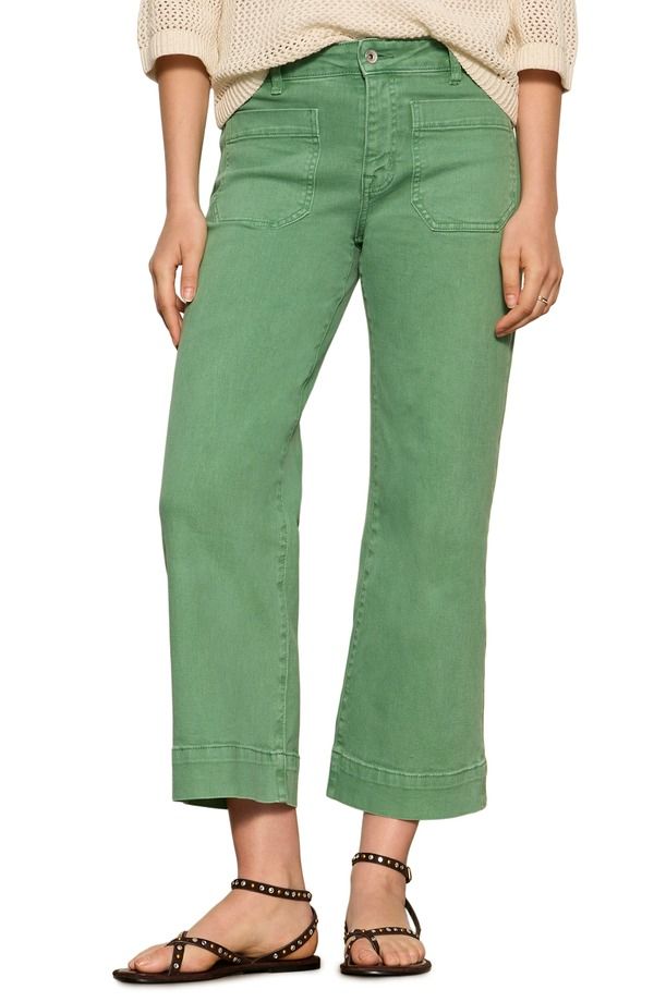 サンクチュアリー レディース ボトムス カジュアルパンツ デニム Sanctuary The Marine Crop Denim Pants Green Juice グリーン