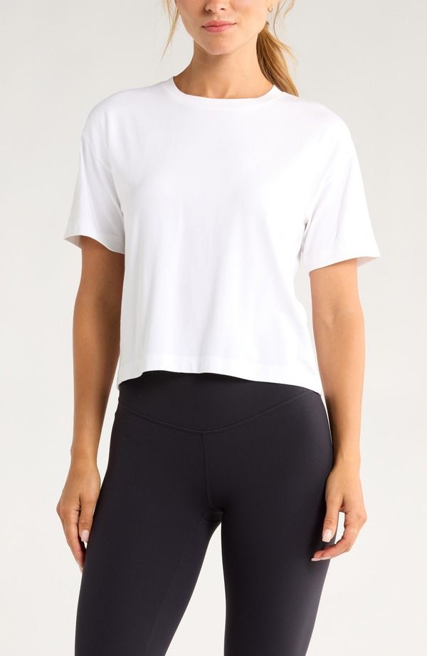 ゼラ レディース トップス Tシャツ クルーネック Zella New Take Crewneck TShirt White ホワイト