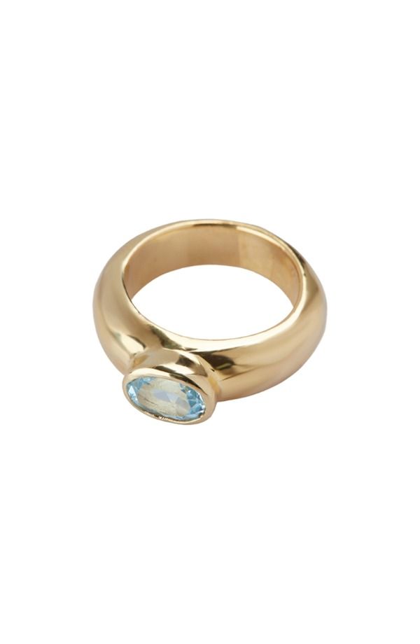 アルジェントヴィーヴォ レディース アクセサリー 指輪 Argento Vivo Sterling Silver Oval Stone Chunky Ringold Blue Topaz ブルー