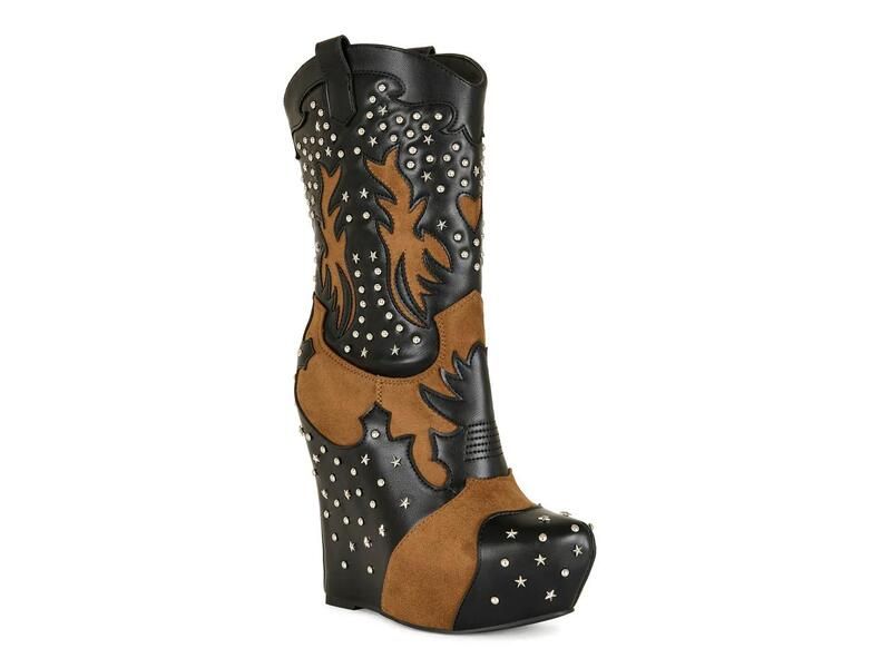 アザレア ワン レディース シューズ ブーツ・レインブーツ Azalea WangCallia Wedge Boot BlackMulticolor ブラック