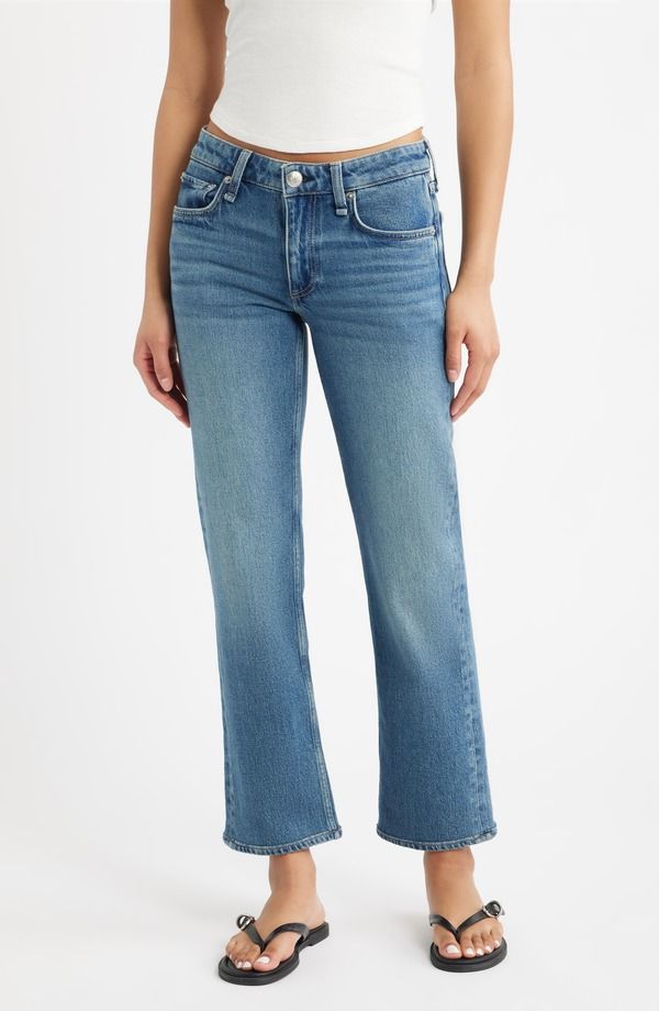 ラグアンドボーン レディース ボトムス デニムパンツ ストレート ローライズ アンクル ジーンズ rag bone Harlow Rise Ankle Straight Leg Jeans Easton