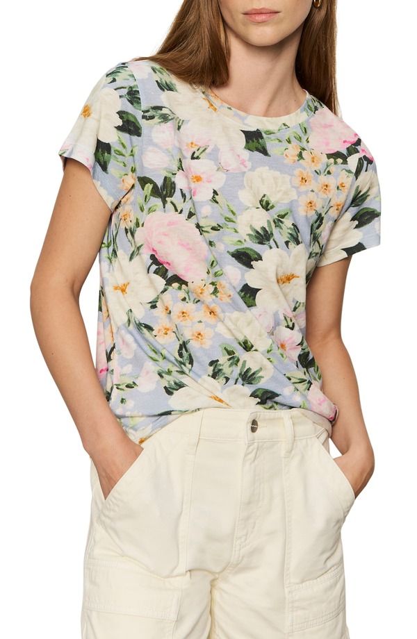 サンクチュアリー レディース トップス Tシャツ Sanctuary The PerfectShirt Spring Floral Blue ブルー