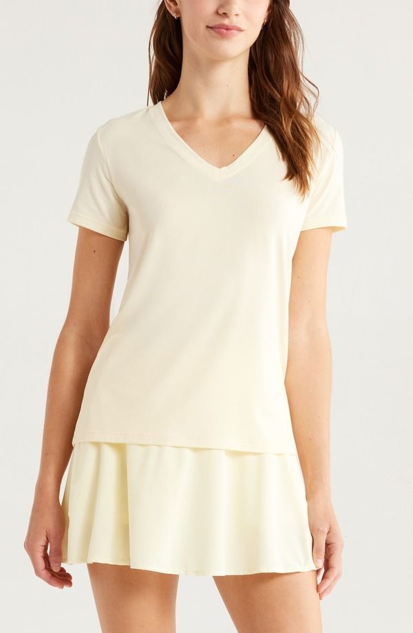 ゼラ レディース トップス Tシャツ Zella Breathe Active TShirt Yellow Flan イエロー