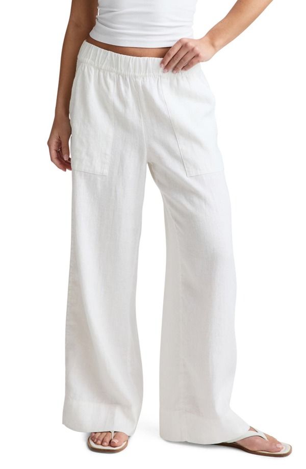 ビヨンドヨガ レディース ボトムス カジュアルパンツ ワイドレッグ リネン Beyond Yoga Softwash Wide Leg Linen Pants White ホワイト