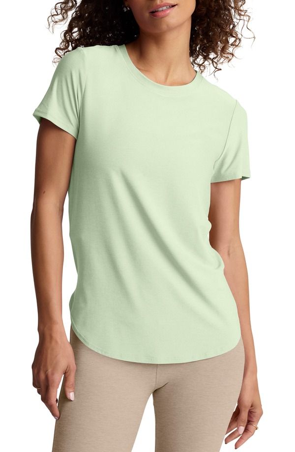 ビヨンドヨガ レディース トップス Tシャツ ダウン Beyond Yoga On the Down Low TShirt Airy Green Heather ヘザー