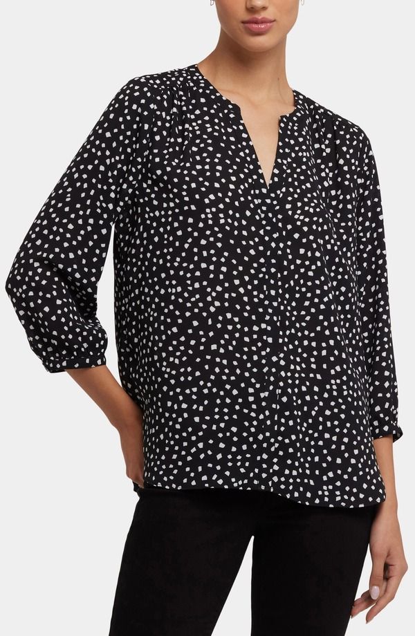 エヌワイディージェイ レディース トップス シャツ NYDJ Pintuck Top Francoise Dots