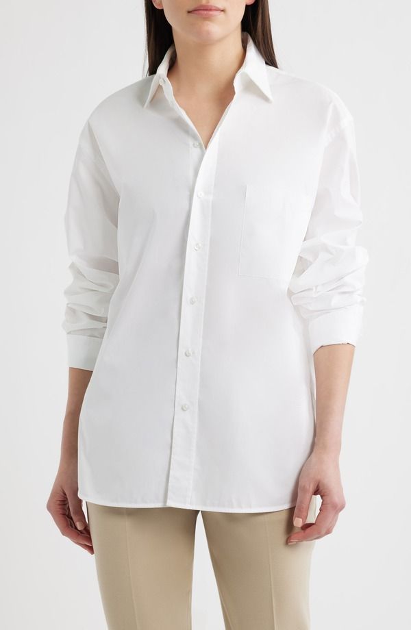 ボス レディース トップス シャツ BOSSaturday ButtonUp Shirt Bright White ホワイト