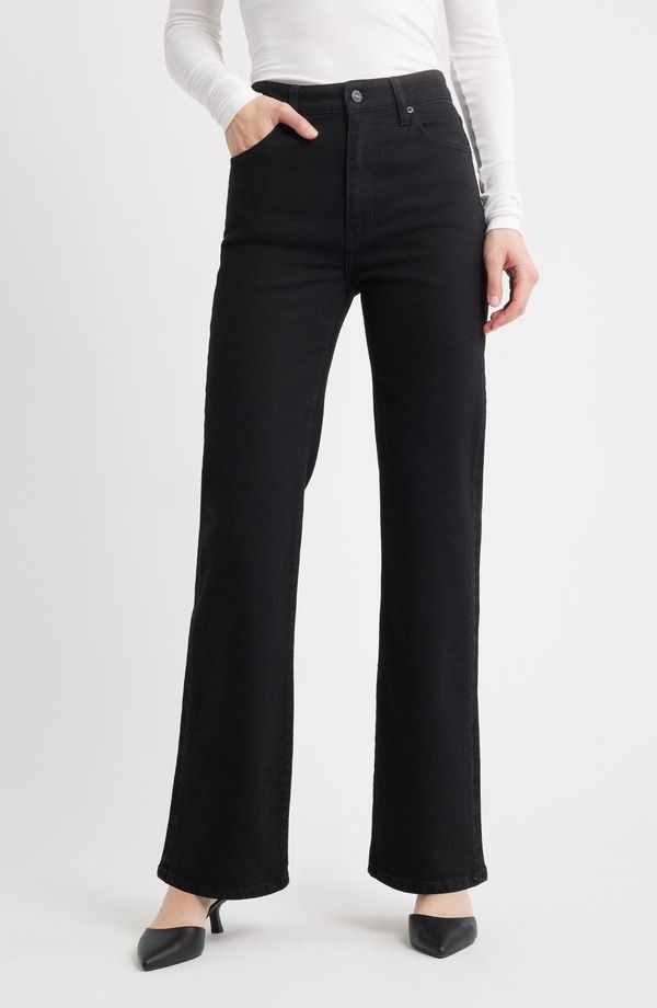 フレーム レディース ボトムス デニムパンツ ブーツカット ハイウエスト ブーツ ジーンズ FRAME The Arrow High Waist Relaxed Bootcut Jeans Black ブラック