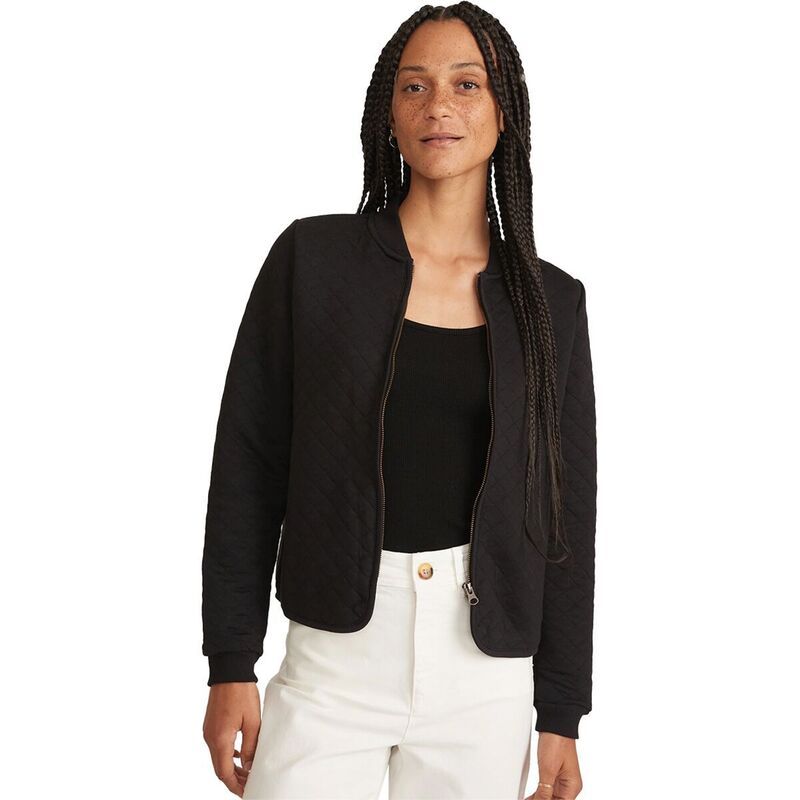 マリーン レイヤー レディース アウター ジャケット・ブルゾン キルティング Marine Layer Corbet Quilted Bomber Womens Black ブラック