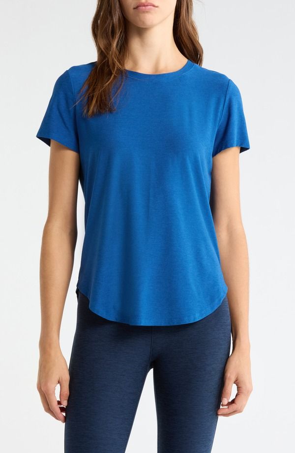 ビヨンドヨガ レディース トップス Tシャツ ダウン Beyond Yoga On the Down Low TShirt Marine Blue Heather ヘザー 15,606円