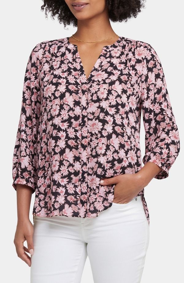 エヌワイディージェイ レディース トップス シャツ NYDJ Pintuck Top Lilla Garden