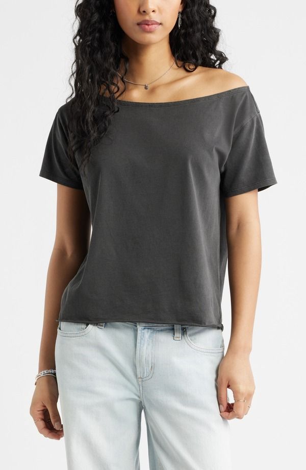 ビーピー レディース トップス Tシャツ リラックスフィット コットン BP Relaxed Fit Boat Neck Cotton TShirt Black ブラック