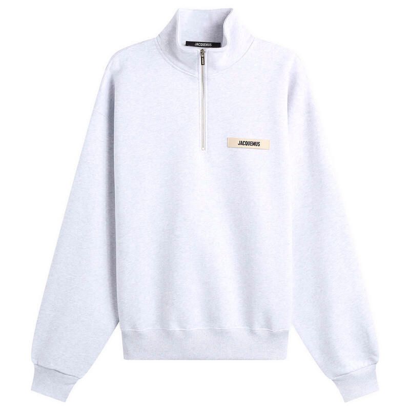 ジャクエムス メンズ アウター パーカー・スウェット シャツ Jacquemus Grosgrain Zip Sweatshirt Grey 2 グレー